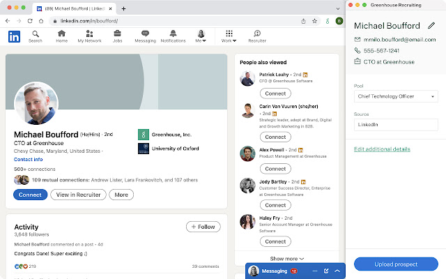 La extensión BETA de Chrome de Greenhouse Recruiting de Chrome web store se ejecutará con OffiDocs Chromium en línea