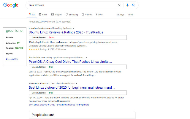 Greenlane Adsense Explorer  from Chrome web store to be run with OffiDocs Chromium online