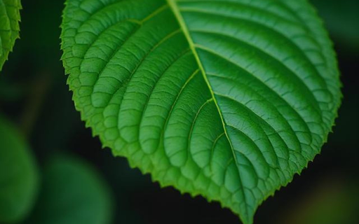 Green leaf with serrated edges  from Chrome web store to be run with OffiDocs Chromium online