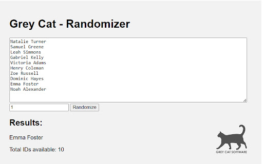 Grey Cat Randomizer  from Chrome web store to be run with OffiDocs Chromium online