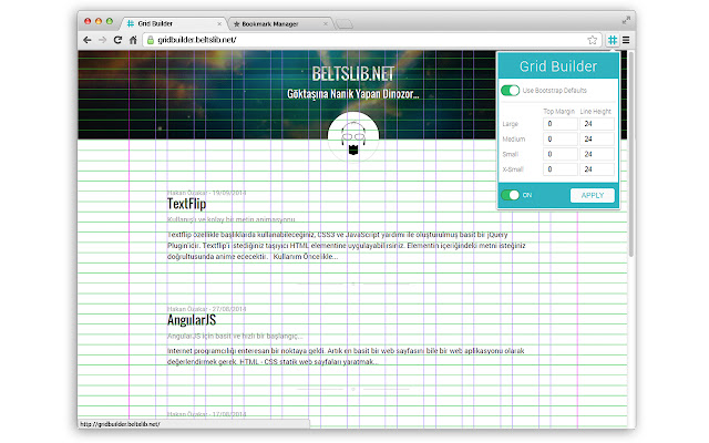 Grid Builder  from Chrome web store to be run with OffiDocs Chromium online