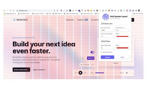 Grid Layout System  from Chrome web store to be run with OffiDocs Chromium online