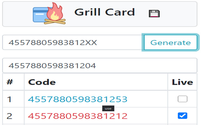 Grill Card  from Chrome web store to be run with OffiDocs Chromium online