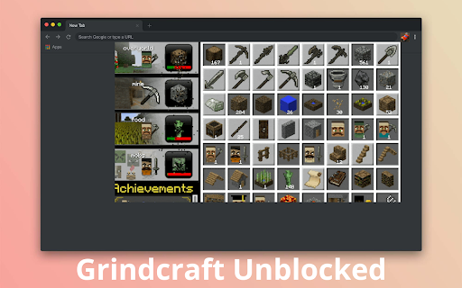 Grindcraft Game  from Chrome web store to be run with OffiDocs Chromium online