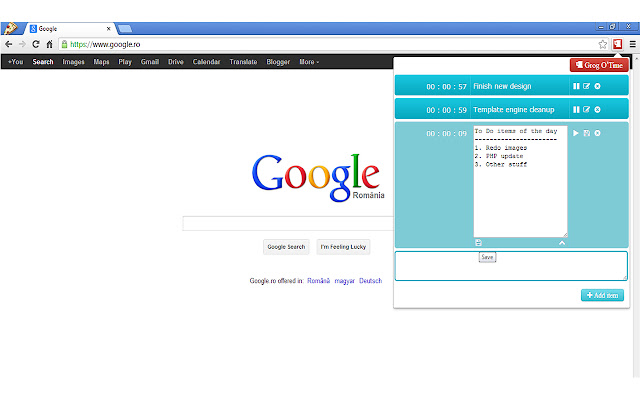 GrogOTime  from Chrome web store to be run with OffiDocs Chromium online