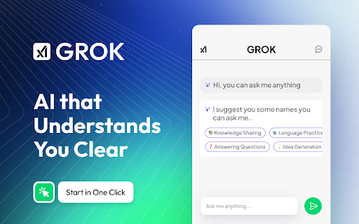 Grok  from Chrome web store to be run with OffiDocs Chromium online