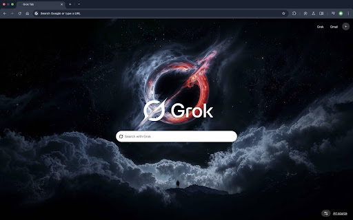 Grok Tab: Chat with Grok from your new tab  from Chrome web store to be run with OffiDocs Chromium online