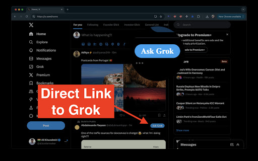 Grok Tweet Explainer  from Chrome web store to be run with OffiDocs Chromium online