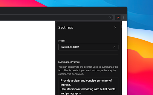 Groq Summary  from Chrome web store to be run with OffiDocs Chromium online