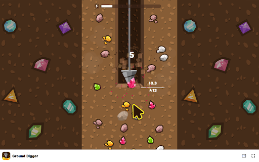 Ground Digger Game Dig deep and uncover hidden riches!  from Chrome web store to be run with OffiDocs Chromium online