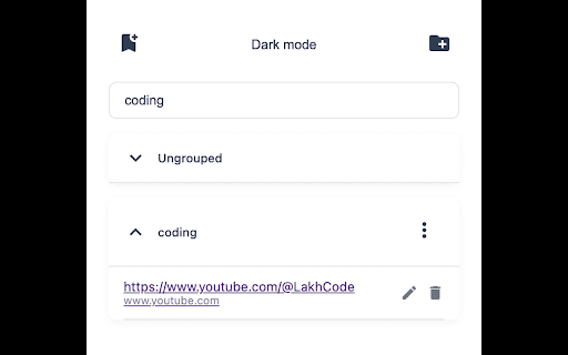 Group Bookmarks  from Chrome web store to be run with OffiDocs Chromium online