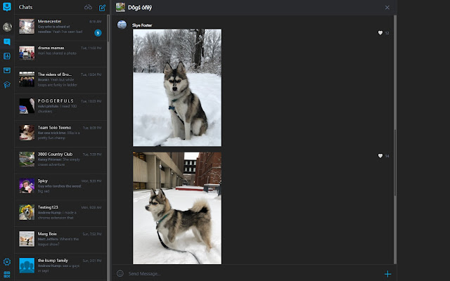 GroupMe Dark Theme  from Chrome web store to be run with OffiDocs Chromium online