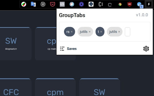 GroupTab  from Chrome web store to be run with OffiDocs Chromium online