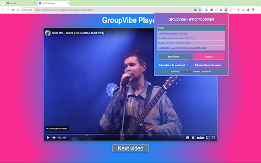 GroupVibe  from Chrome web store to be run with OffiDocs Chromium online
