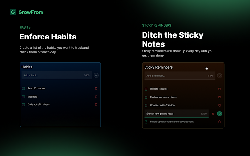 GrowFrom Extension  from Chrome web store to be run with OffiDocs Chromium online