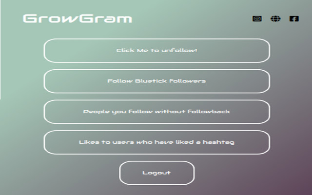 Growgram  from Chrome web store to be run with OffiDocs Chromium online