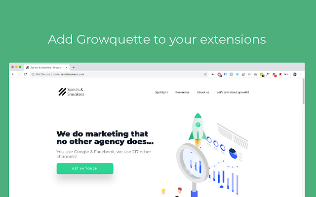 Growquette  from Chrome web store to be run with OffiDocs Chromium online