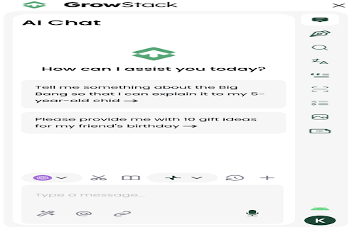 Growstack Inc  from Chrome web store to be run with OffiDocs Chromium online