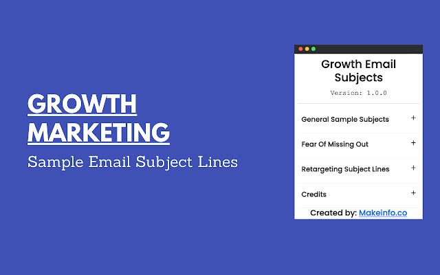 Growth Email Subjects  from Chrome web store to be run with OffiDocs Chromium online