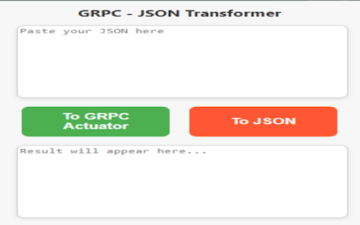gRPC JSON Transformer  from Chrome web store to be run with OffiDocs Chromium online