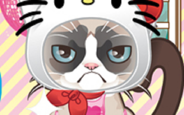 Grumpy Kitty  from Chrome web store to be run with OffiDocs Chromium online