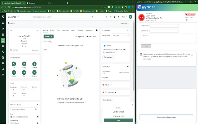 Gryph for Cadences  from Chrome web store to be run with OffiDocs Chromium online