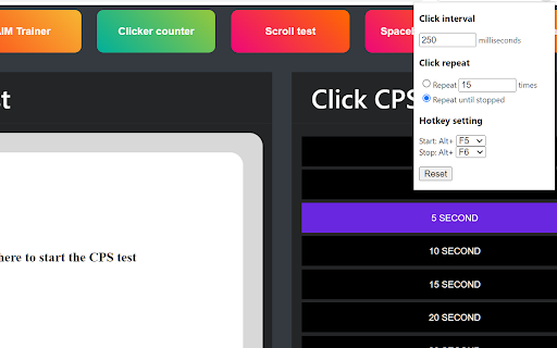GS Auto Clicker  from Chrome web store to be run with OffiDocs Chromium online