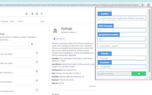 G Search Geographic Location Switching  from Chrome web store to be run with OffiDocs Chromium online