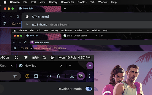 GTA 6 Theme Dark  from Chrome web store to be run with OffiDocs Chromium online