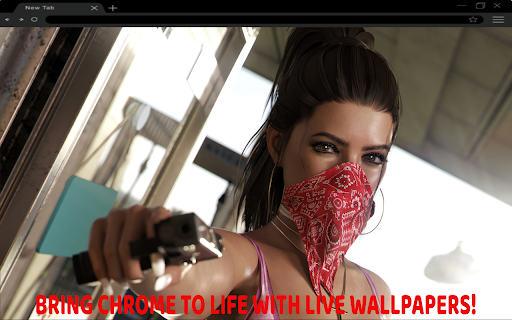 GTA VI: Lucias Outlaw Heat Live Wallpaper  from Chrome web store to be run with OffiDocs Chromium online