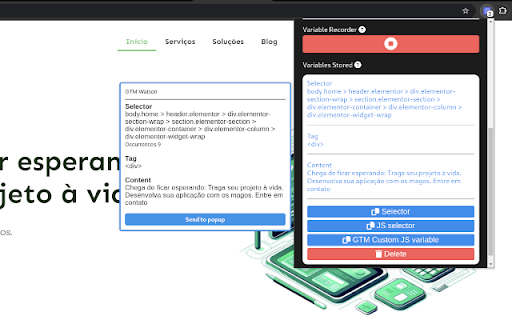 GTM Watson  from Chrome web store to be run with OffiDocs Chromium online