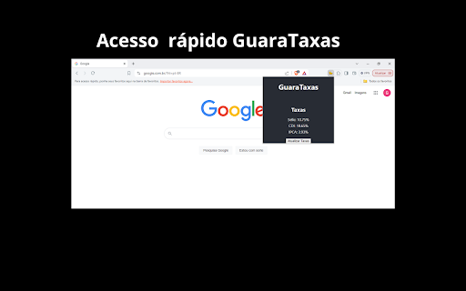 Guara Taxas  from Chrome web store to be run with OffiDocs Chromium online