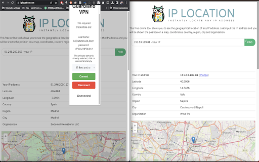 Guardiano VPN  from Chrome web store to be run with OffiDocs Chromium online