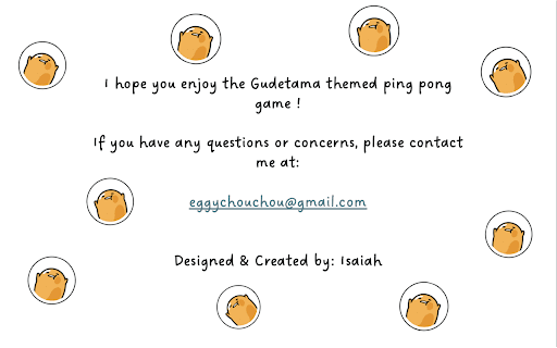 Gudetama Ping Pong Game  from Chrome web store to be run with OffiDocs Chromium online