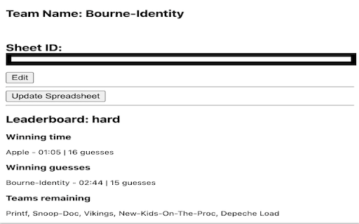 Guess My Word Leaderboard  from Chrome web store to be run with OffiDocs Chromium online
