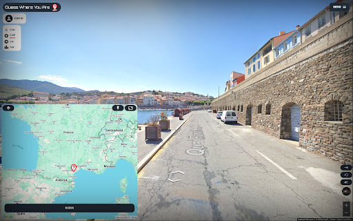 GuessWhereYouAre game  from Chrome web store to be run with OffiDocs Chromium online