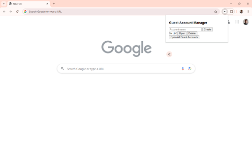 Guest Account Manager  from Chrome web store to be run with OffiDocs Chromium online