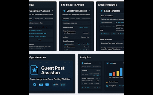 Guest Post Assistant – Outreach  Email Templates  from Chrome web store to be run with OffiDocs Chromium online