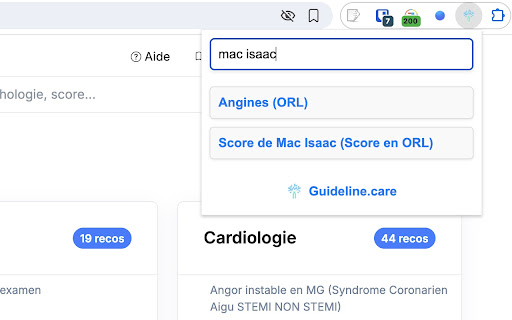 Guideline.care recherche  from Chrome web store to be run with OffiDocs Chromium online