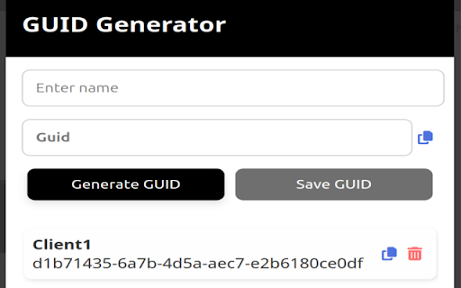 Guid Generator  from Chrome web store to be run with OffiDocs Chromium online