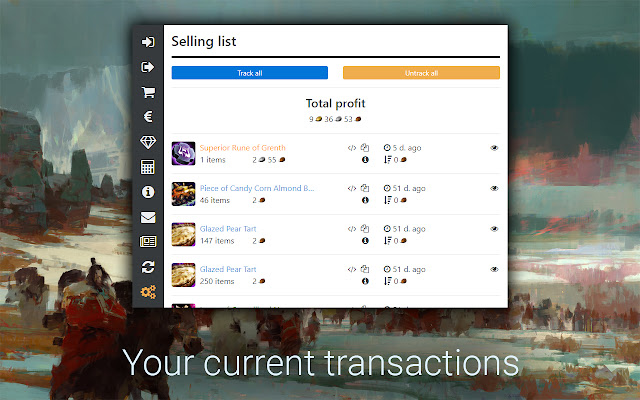 Guild Wars 2™ Notificator Post Trading מחנות האינטרנט של Chrome יופעל עם OffiDocs Chromium מקוון