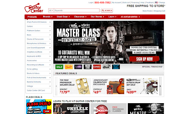 Guitar Center din magazinul web Chrome va fi rulat cu OffiDocs Chromium online