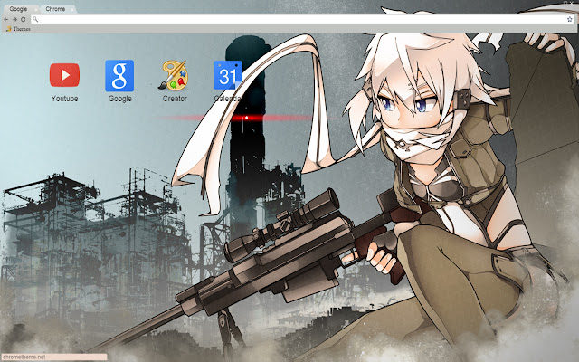 Gun Gale Online: Sinon Sniper theme 1920x1080  from Chrome web store to be run with OffiDocs Chromium online