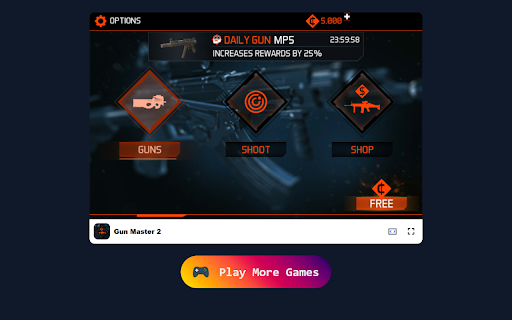 Gun Master 2 Game Upgrade Your Arsenal and Dominate the Battlefield!  from Chrome web store to be run with OffiDocs Chromium online