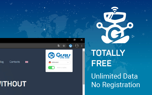Guru VPN  Proxy, VPN to Unblock any sites  from Chrome web store to be run with OffiDocs Chromium online