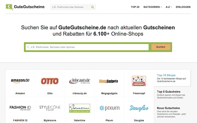 GuteGutscheine.de  from Chrome web store to be run with OffiDocs Chromium online