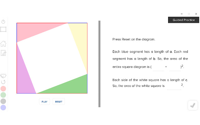 Guzinta Math: Pythagorean Theorem  from Chrome web store to be run with OffiDocs Chromium online