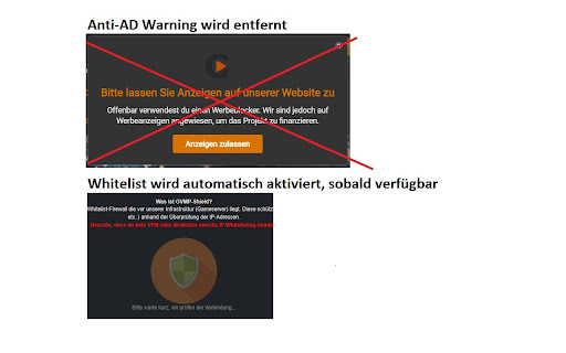 GVMP AD  Whitelist  from Chrome web store to be run with OffiDocs Chromium online