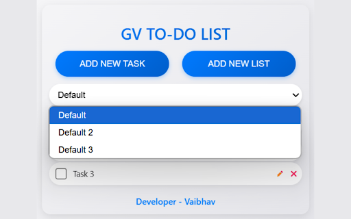 GV To Do List  from Chrome web store to be run with OffiDocs Chromium online