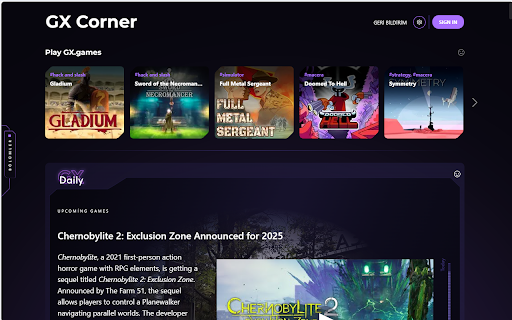 GXCorner for All  from Chrome web store to be run with OffiDocs Chromium online